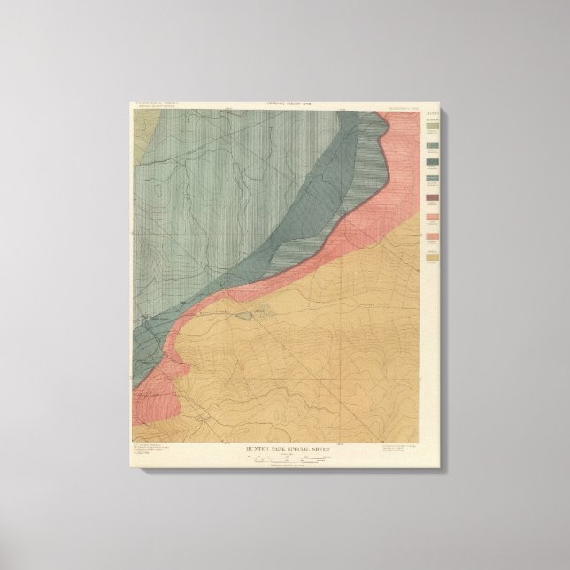 Hunter Park Special Sheet Atlas Map Canvas Print (Front)