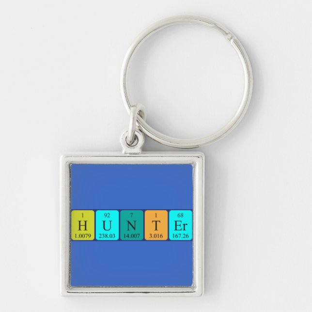 Hunter periodic table name keyring (Front)