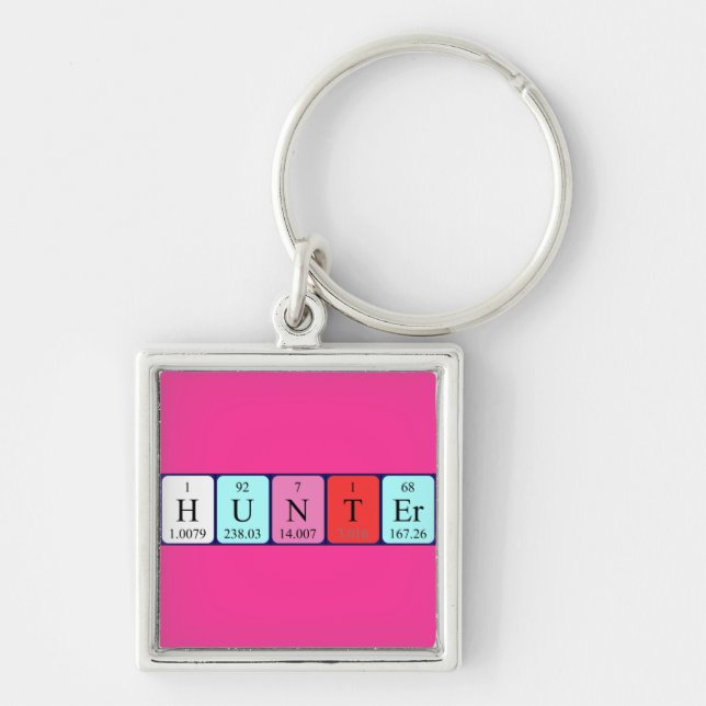 Hunter periodic table name keyring (Front)