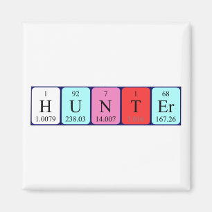 Hunter periodic table name magnet