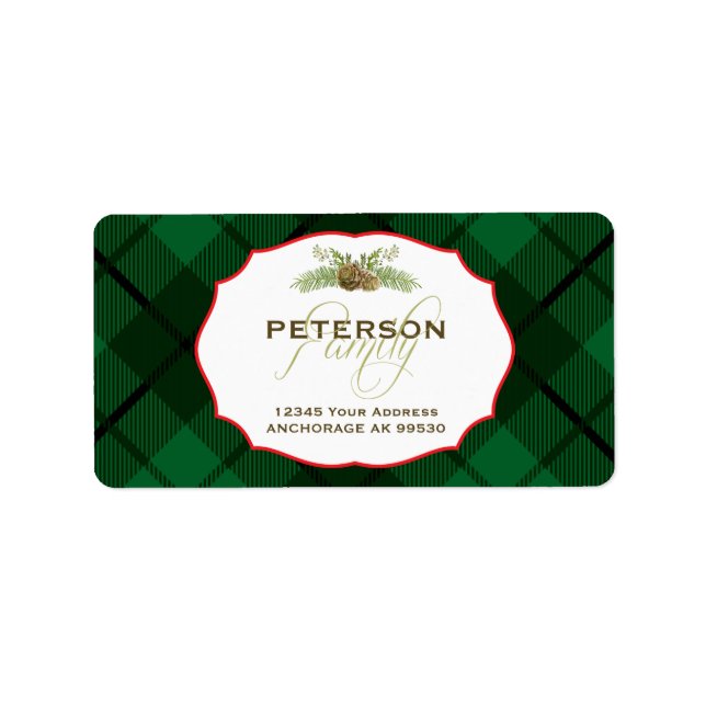 Hunter Plaid, Holiday Label (Front)