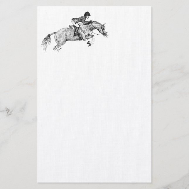 Hunter Pony Pointillism Stationery (Front)