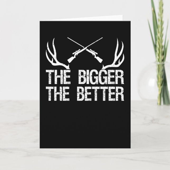 Hunter Rifle Antler Trophy Deer Antler Hunting Card (Front)
