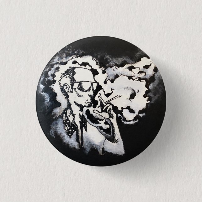 Hunter S. Thompson 1 Inch Round Button (Front)