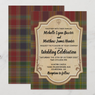 Hunter Tartan Faire-part de mariage