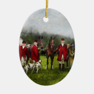 Hunter - The fox hunt - Tally-ho 1924 Ceramic Ornament