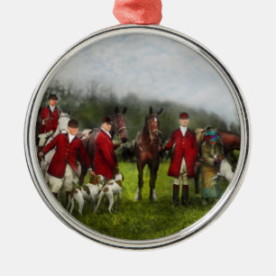 Hunter - The fox hunt - Tally-ho 1924 Metal Ornament