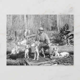 Hunter with his Hounds, 1897 Postcard