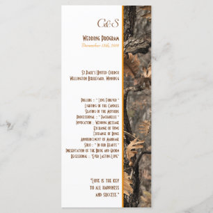 Hunter's Camo Chic Wedding Programs