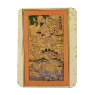 Hunters Capturing Elephants, from the Large Clive Magnet