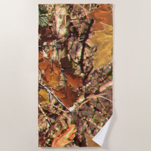 Hunter's Fall Camouflage Painting Decor Beach Towel