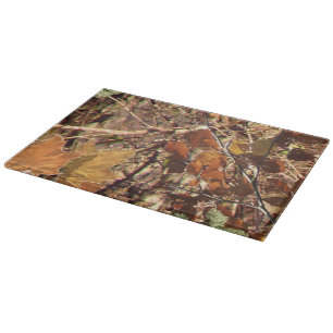 Hunter's Fall Nature Camo Camouflage Painting Cutting Board
