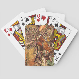 Hunter's Fall Nature Camo Camouflage Painting Playing Cards