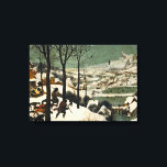 Hunters in the Snow (by Pieter Bruegel the Elder) Canvas Print<br><div class="desc">This design features an oil-on-wood painting by the 16th-century artist Pieter Bruegel the Elder (1525/1530–1569), who was one of the most significant artists of Dutch and Flemish Renaissance painting. It shows a scene of the winter season in which three hunters can be seen returning from an expedition accompanied by their...</div>