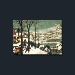 Hunters in the Snow (by Pieter Bruegel the Elder) Canvas Print<br><div class="desc">This design features an oil-on-wood painting by the 16th-century artist Pieter Bruegel the Elder (1525/1530–1569), who was one of the most significant artists of Dutch and Flemish Renaissance painting. It shows a scene of the winter season in which three hunters can be seen returning from an expedition accompanied by their...</div>