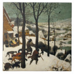 Hunters in the Snow (by Pieter Bruegel the Elder) Tile<br><div class="desc">This design features an oil-on-wood painting by the 16th-century artist Pieter Bruegel the Elder (1525/1530–1569), who was one of the most significant artists of Dutch and Flemish Renaissance painting. It shows a scene of the winter season in which three hunters can be seen returning from an expedition accompanied by their...</div>