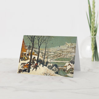 Hunters in the Snow Holiday Card