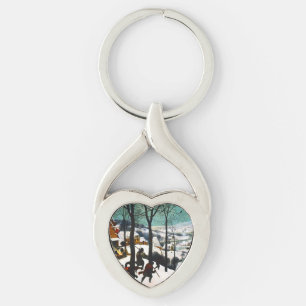 Hunters in the Snow Landscape Pieter Bruegel Keychain