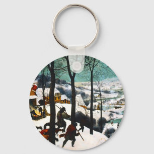 Hunters in the Snow Landscape Pieter Bruegel Keychain