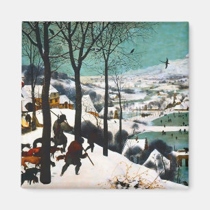Hunters in the Snow Landscape Pieter Bruegel Magnet