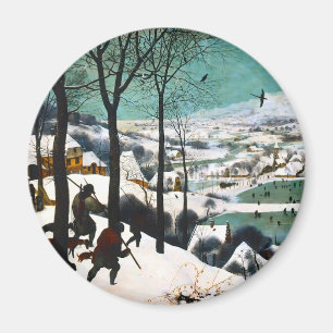 Hunters in the Snow Landscape Pieter Bruegel Magnet