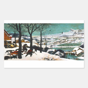 Hunters in the Snow Landscape Pieter Bruegel Sticker