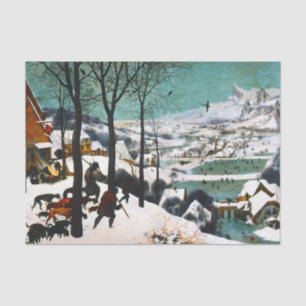 Hunters in the Snow Landscape Pieter Bruegel Tissue Paper