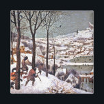 Hunters in the Snow, Pieter Bruegel the Elder Magnet<br><div class="desc">Pieter Bruegel the Elder (1525–1530 – 9 September 1569) was the most significant artist of Dutch and Flemish Renaissance painting, a painter and printmaker from Brabant, known for his landscapes and peasant scenes (so-called genre painting); he was a pioneer in making both types of subject the focus in large paintings....</div>