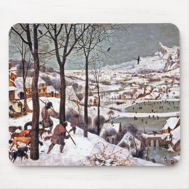 Hunters in the Snow, Pieter Bruegel the Elder Mouse Pad (Front)