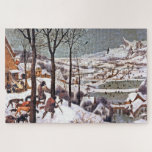 Hunters in the Snow (Winter), Pieter Bruegel Jigsaw Puzzle<br><div class="desc">Pieter Bruegel the Elder (1525–1530 – 9 September 1569) was the most significant artist of Dutch and Flemish Renaissance painting, a painter and printmaker from Brabant, known for his landscapes and peasant scenes (so-called genre painting); he was a pioneer in making both types of subject the focus in large paintings....</div>