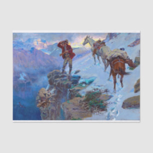 Hunter's Luck by Charles Marion Russell Tissue Paper