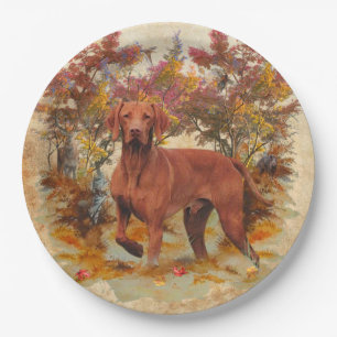 Hunters , partners for life  Vizsla  paper plates