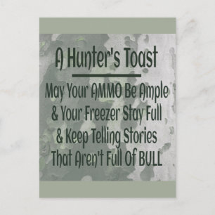 Hunter's Toast Funny Green Camouflage Postcard