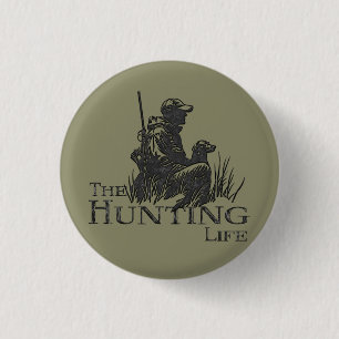 Hunting 1 Inch Round Button