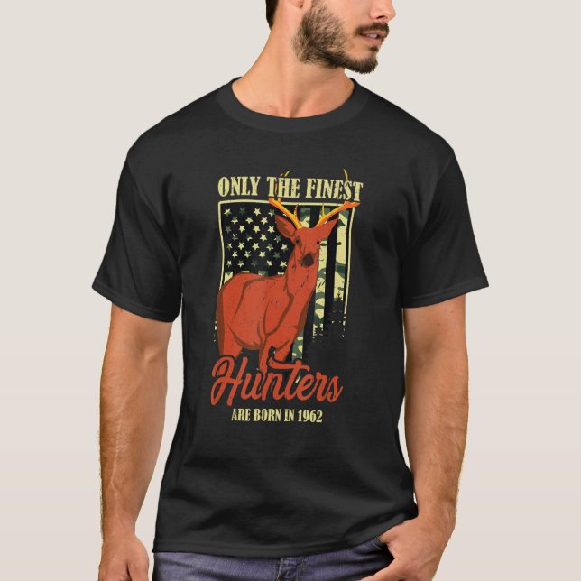 Hunting 60th Birthday Deer Hunter 60 Years Old 196 T-Shirt (Front)