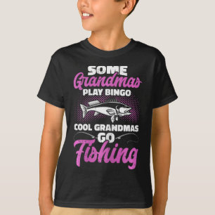 Hunting And Fishing Granny Cool Grandmas Go Fishin T-Shirt