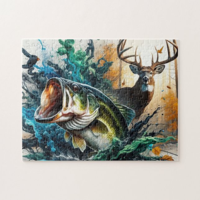 Hunting and Fishing Jigsaw Puzzle (Horizontal)