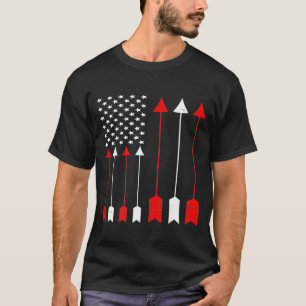 Hunting Archer American Flag Bowhunting Hunter Men T-Shirt