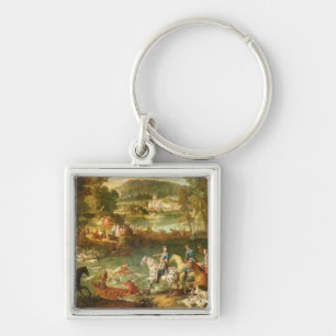 Hunting at the Saint-Jean Pond in the Forest Keychain