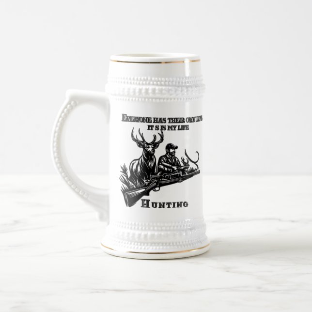 Hunting Beer Stein (Left)