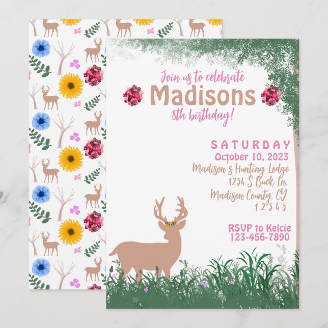 Hunting Birthday Invitation (Front/Back)