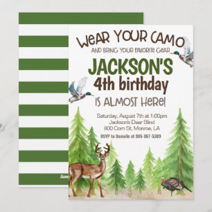 Hunting Birthday Invitation ANY AGE