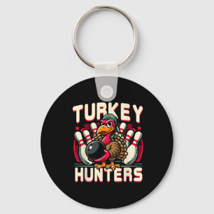 Hunting Bowling Turkey Hunters Turkey Holding Bowl Keychain