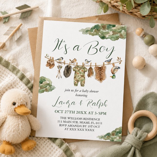Hunting Boy Baby Shower  Invitation (Creator Uploaded)