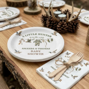 Hunting Boy Baby Shower  Paper Plate