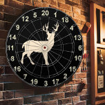 Hunting Buck Standing  Dart Board 2<br><div class="desc">This board features wildlife Deer - a buck with a black  background.</div>