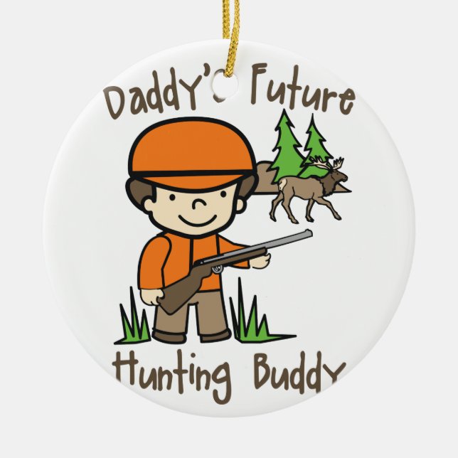 Hunting Buddy Ceramic Ornament (Front)