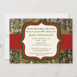Hunting Camo Baby Boy Shower Invitation