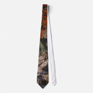 Hunting Camo Hunters Camouflage Real Leaf Mens Tie
