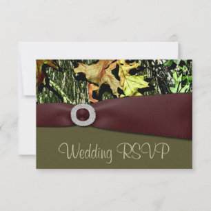 Hunting Camo RSVP Wedding Cards